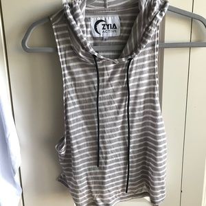 ZYIA cropped hooded tank